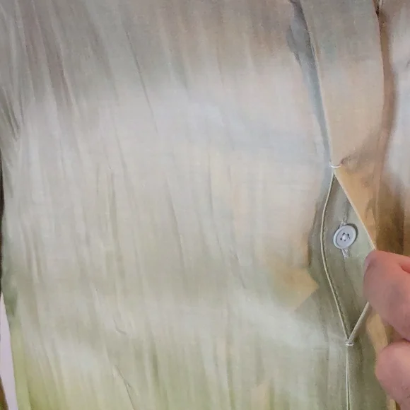 Elie Tahari gray and green light weigh blouse, top - Picture 10 of 11